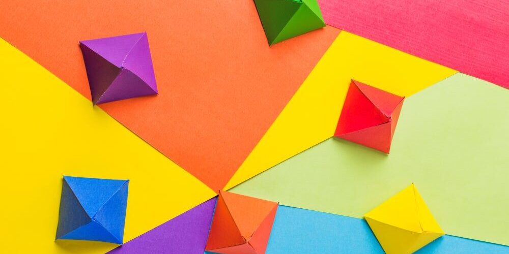 paper-origami-pyramids-bright-lgbt-colors1001