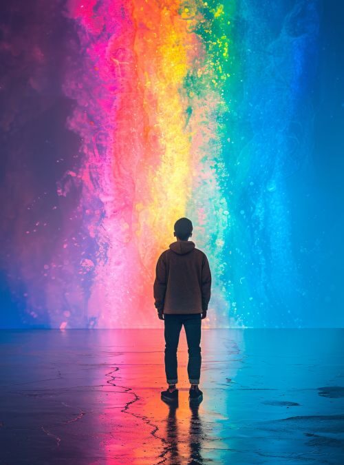 portrait-people-with-colorful-rainbow-from-their-thoughts-brain-blue-background_500